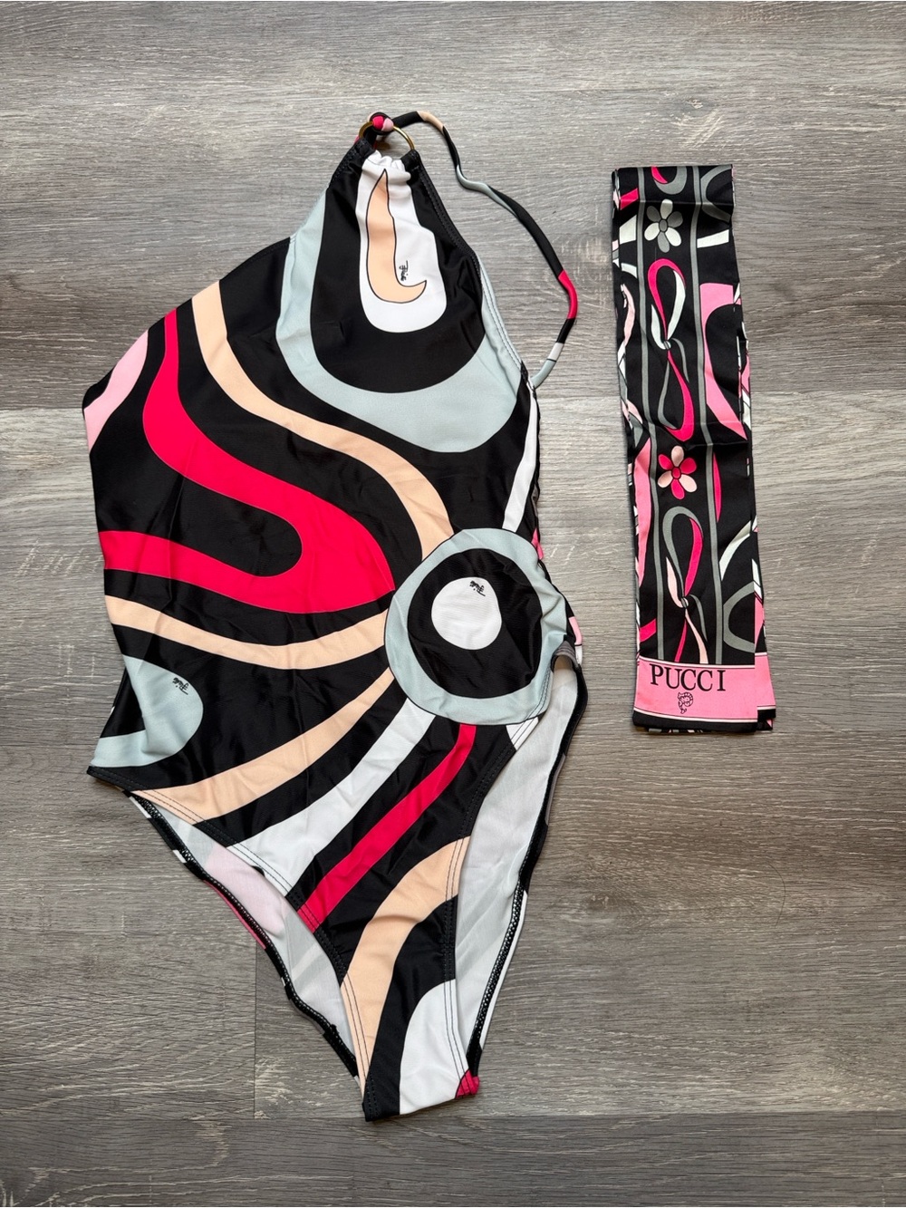 Emilio Pucci Multicolor Swimsuit with Signature Scarf